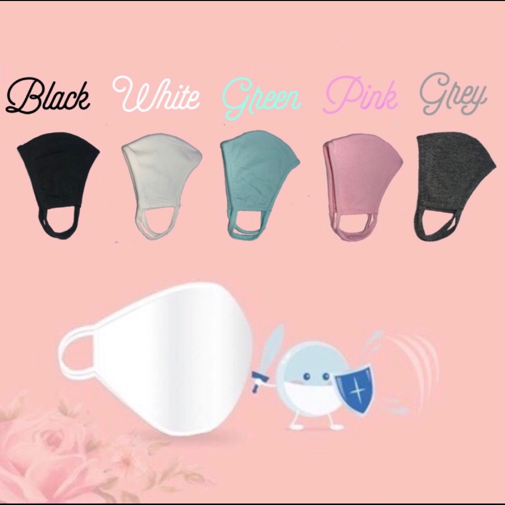 😷 Set of 5 Reusable Antibacterial Face Mask